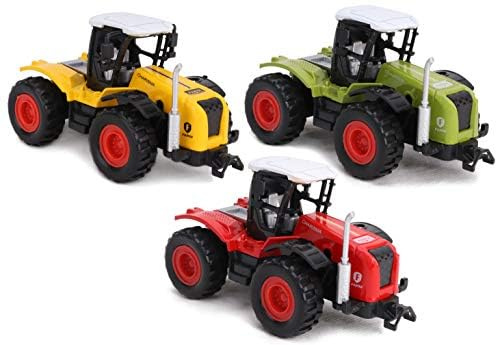 Toyland® 10 cm dra tillbaka gjutna 4 x 4 gårdstraktorer – blandade färger – slumpmässigt utvald – pojkar bondgårdsfordon