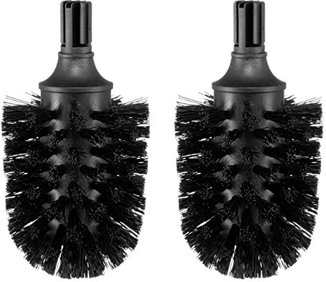 Bürstenking WC-Ersatzbürstenkopf für Hansgrohe Bürstengarnituren, schwarz, Durchmesser 65 mm, 2 Stück