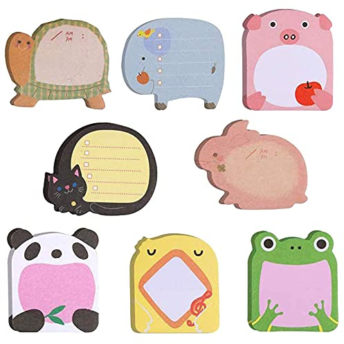 Srcasy 40 Paket Haftnotizen Klebezettel, Nettes Haftnotizen Set, Kleine Haftnotizen Kinder, Mini Haftnotizen Set, Cartoon Haftnotizen, Kleine Geschenke für Kinder, Schule, Büro Memo