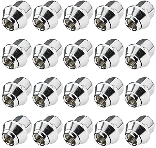 20 x öppna hjulmuttrar M12 x 1,5 SW19 konisk linning för Ford aluminiumfälgar hjul mutter