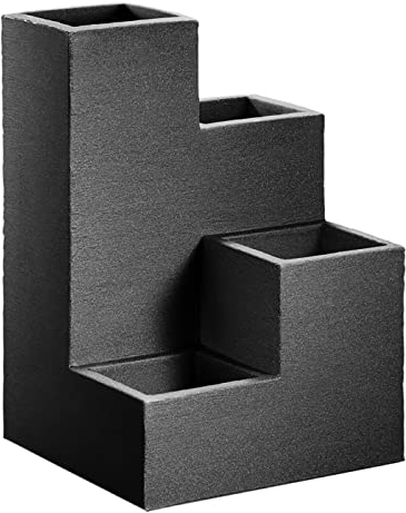 Dehner Wendeltreppentopf Los Angeles, ca. 40 x 60 x 40 cm, Kunststoff, anthrazit