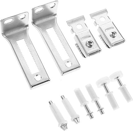 DOITOOL Kit De Quincaillerie Pour Porte Pliante 8 Pièces Métal Et Plastique Rouleaux Et Rails Pour Glissement Doux Réparation Et Remplacement Polyvalent Usage Intérieur Pour Portes Pliantes