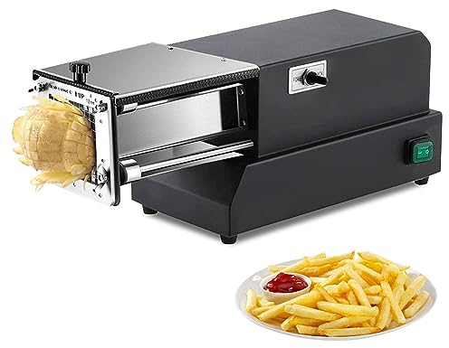 Macchina Commerciale, Tagliapasta Elettrico, Affetta Patate Commerciale da 200 W con Lame da 8/10/12 mm, Taglia Verdure Professionale in Acciaio Inossidabile per Cucina Domestica R