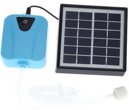 FOMIYES Pompe à pour Aquarium à Double Usage Pompe à Poisson à Charge Solaire Haute Performance Facile à Utiliser pour Les Petits Et Moyens Réservoirs