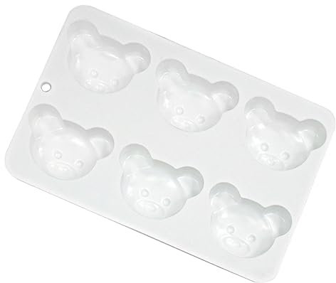 OUNONA Silikon-schokoladenform Für -bäckerei Fach Süßes Bärenkopf-design Antihaftbeschichtet Lebensmittelecht Für Schokolade Bonbons Und Desserts Zuhause