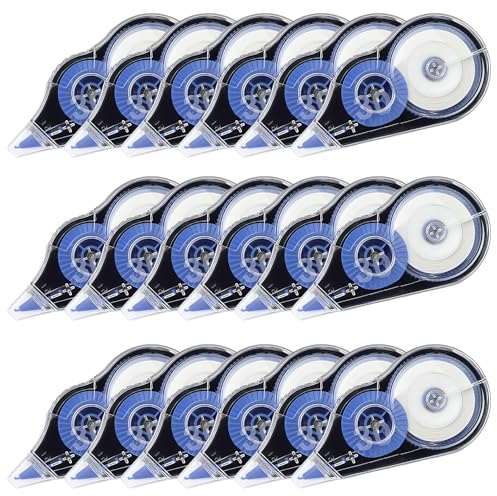 RYAN 18 Stücke Korrekturroller Set 30M * 5MM Korrekturmaus Correction Tape mit Schutzkappe Korrektur Maus Roller Korrekturbänder für Kinder Schulsachen Büro Zuhause (Blau Schwarz)