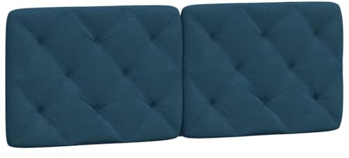 vidaXL Kopfteil-Kissen Blau 140 cm Samt