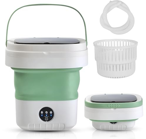 MyDyaz bärbar mini-tvättmaskin, toppbelastning, grön, 12 l, hög effektivitet