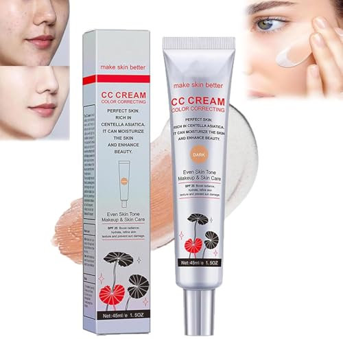 Korean Color Changing CC Cream, 2 In1 Skincare & Makeup, Korean CC Cream Foundation, Korean Color Changing Foundation, Moisturizing Long-Lasting Facial Concealer for All Skin Types (dark)