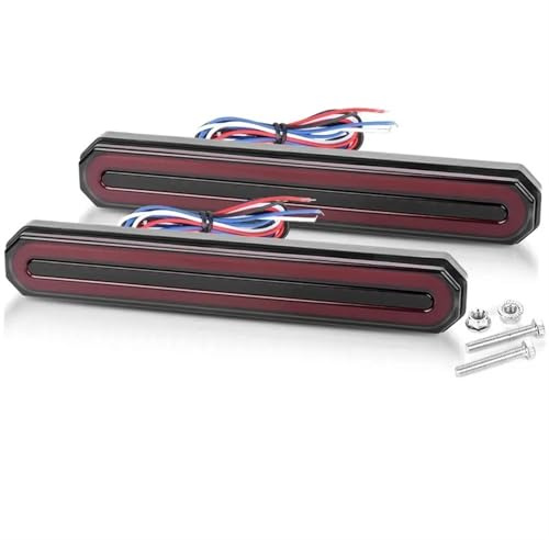 Fanale Posteriore 3 In 1 LED Freno Coda Freccia Luce Stop Sequenziale Flusso Segnale Direzionale DRL Lampada Per Camion Rimorchio ATV UTV Auto Auto 12V 24V Fari Posteriori Auto(2pieces 87leds 220mm)