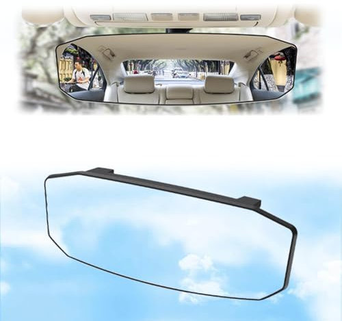 Gudalea Specchietto retrovisore, specchietto retrovisore per test di guida, specchietti interni universali per auto, clip per specchietto retrovisore grandangolare, per test di guida, lezioni, elimina