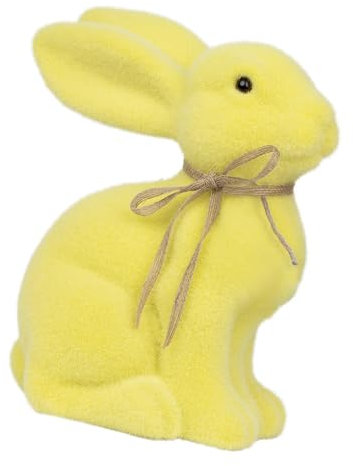 Talking Tables Yellow Artificial Grass Bunny Easter Table Decorations Large Centrepiece Moss Large Rabbit for Kids Birthday, Mad Hatter Tea, Alice in Wonderland Themed Party Prop, Height 23.5 cm, 9.2”