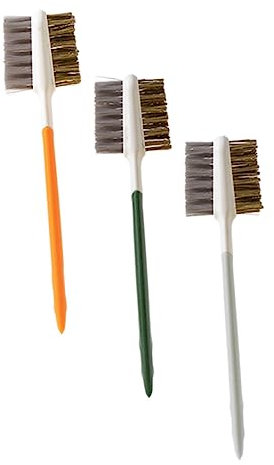 BESTYASH 3pcs Gas Stove Cleaner Brush for Stovetop Cleaning Kitchen Countertop Brush Hard Bristle for Gas Stove Burners and Hob Tasks