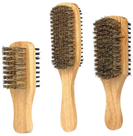 Beavorty 3stücke Bartbürste Mit Doppelseitigem Borstendesign Weiche Nylonborsten Für Bartpflege Und Haarstyling Effizientes Entfernen Loser Haare Für Heimgebrauch Und Friseursalons