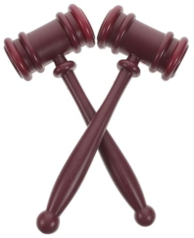 GALPADA 2pcs Judge Hammer Toy Plastic Courtroom Hammer for Boys and Girls Role Play Law Gavel Judge Props Boys and Girls Costume Accessory