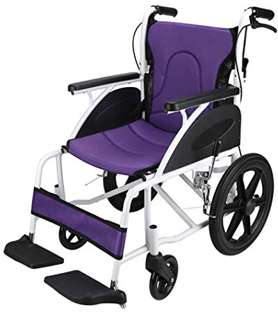 Fällbar rullstol bariatrisk transportstol bärbar aluminiumlegering kraftig och extra bred rullstol med avtagbar med handbromsar 58 cm säte