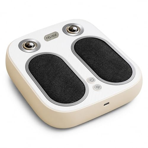 FELIXIZ Fußmassagegerät kabellos elektrisch mit Shiatsu, Wärme & Vibration, 2-in-1 für Füße und müde Waden, 3 Stufen Timer, Geschenk für Männer Frauen