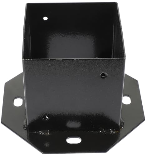 CLISPEED Base per Montante Ringhiera Quadrata in Metallo 4X4 Flangia di Ancoraggio per Pali da Recinzione Supporto Resistente per Terrazze e Corrimano per Uso Esterno e Protezione Pali