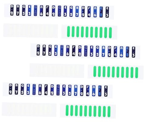 Uonlytech Autocollants pour Piano à Pouces 60 Pièces Autocollants D’échelle Musicale 17 Notes pour Débutants Fournitures D’Instruments à Doigts Décoration Éducative Facile à Coller