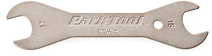 Park Tool DCW-3 Konusschlüssel - SW 17/18 | Silber Konus Schlüssel Fahrradwerkzeug Werkstatt Zubehör Bike Reparatur Werkzeug 17mm und 18mm