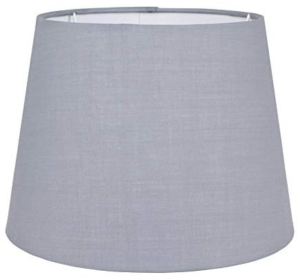 MiniSun | Modern Tapered Light Shade in a Grey Fabric Finish | Floor Lamps & Torchieres, Home Décor & Improvement Essential | 250mm Shade Width