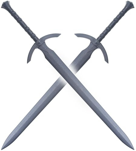 Pack 2 Epees Tout en Polypropylene Epee Medievale Excalibur 115cm Epee Entrainement Combat
