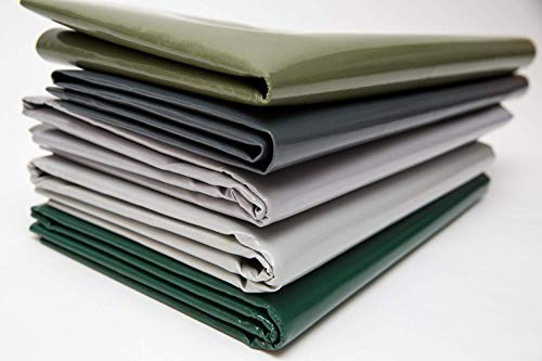 ANKO PLANEN telo in PVC 620 g/m² - Vendita al metro senza occhielli - Telo di protezione opaco, telo in tessuto, telo di copertura, telo industriale (1,5 m x 10 m, Marrone RAL8017)