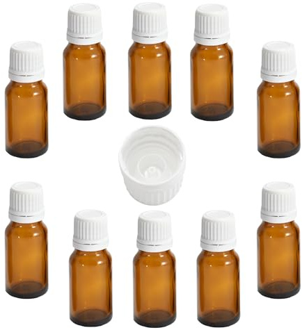 MV-Versand 10 x 5 ml medicinflaska, apoteksflaska, droppflaskor brun med globuliverförpackning, globuli-pip