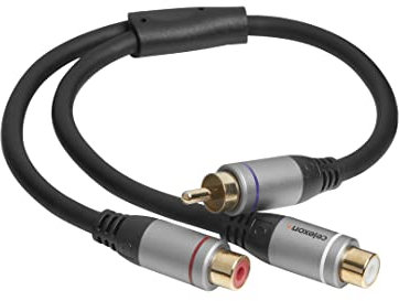 celexon Cinch auf 2x Cinch M/F Audioadapter 0,25m - Professional Line