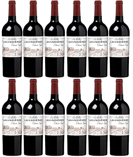 Cabernet-Syrah Les Belles Lavandières Pays d'Oc IGP Rotwein Wein trocken Frankreich I FeinWert Paket (12 x 0,75l)