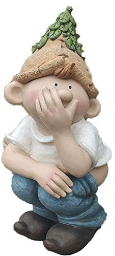Sculpture de nain de jardin, statue de Père Noël, jardin coquin, drôle, Troll en résine, modèle d'art nostalgique en extérieur, collection de jardin