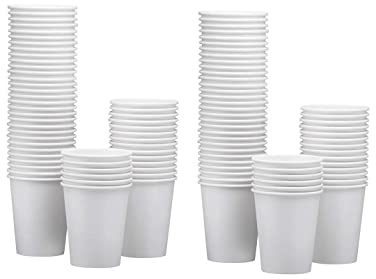DIJUSA | Vasos de Cartón Kraft de 240 ml, 200 Unidades, Biodegradables y Reciclables, Ideales para Café, Té y Bebidas Calientes y Frías, Compatibles con Cafeteras Automáticas