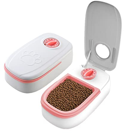 Gesuter Cat Food Dispenser,Automatic Dog Feeder - Cat Food Bowl With Programmable Timer Feeds Wet Or Dry Food