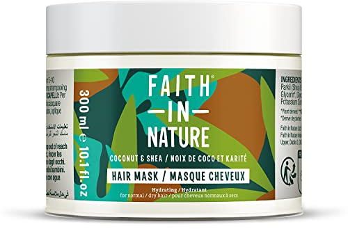 Faith in Nature Maschera per Capelli Naturale al Cocco, Idratante, Vegana e Non Testata su Animali, Senza SLS e Parabeni, Capelli Normali o Secchi, 300 ml