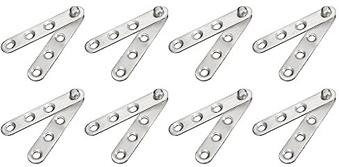 METALLIXITY 360° Drehbarer Zapfen Scharnier (60 x 11mm) 8Set Edelstahl Tür Scharniere - für Haus Küche Türenschrank Schränke