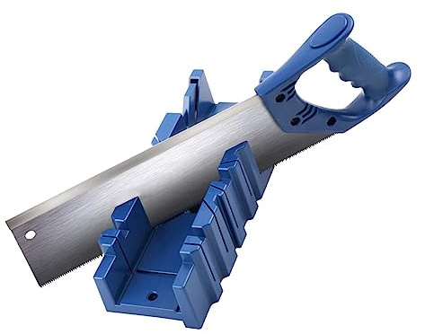 Sierra Ingletadora Sierra Ingletadora Manual de Corte en ángulo de 45 Grados Estable y Resistente con Caja de Almacenamiento Juego de Gabinete Caja de Tipos de Ranura