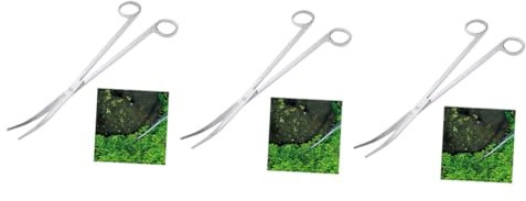 Kisangel 3stücke Edelstahl Gebogene Schere Für Aquarienpflanzen Präzise Pflanzenschneider Mit Ergonomischem Design Für Aquascaping Und Pflege Von Wasserpflanzen