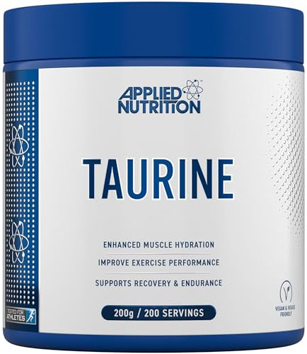 Taurine Powder 1000mg - Pure & Natural Supplement for Enhanced Muscle Hydration, Recovery, & Endurance - Ideal for Workout & Bodybuilding - Supports Heart Health & Energy Boost (200g - 200 Servings)