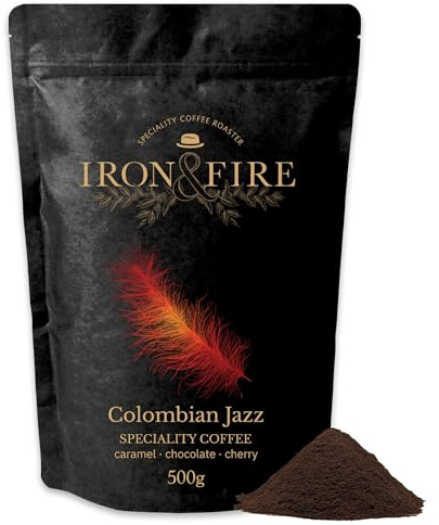 500g Colombian Jazz Espresso Grind – Award-Winning Coffee with Chocolate, Caramel & Cherry Notes, Sourced from Colombia’s Huila - IRON & FIRE