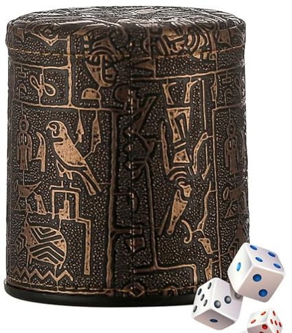 Tärningskopp i konstläder, bärbar tärningskopp, utmärkt smidig och lätt inre omrörare för Liars Dice brädspel