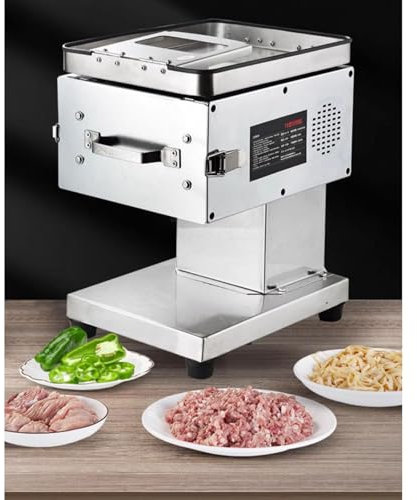 Cortadora De Carne EléCtrica Para El Hogar, Cortadora Carne 5Mm/0,2 Pulgadas, Cortadora Carne Cruda De 750 W, Cuchilla Desmontable De Acero Inoxidable, Para Carne Fresca Y Verduras Blandas
