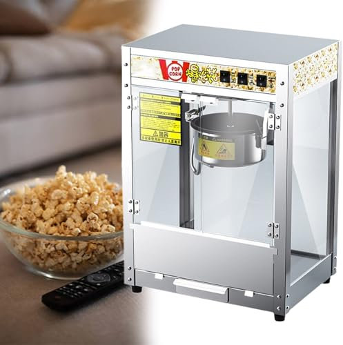 GESAIDES Commercial Popcorn Machine, Popcorn Maker with Stainless-Steel Kettle, Countertop Popcorn Maker, Movie Theater Popper with 3-Switch Control
