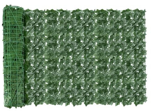 3M Roll Artificial Hedge Garden Fake Ivy Leaf Privacy Fence Screening Wall Panel