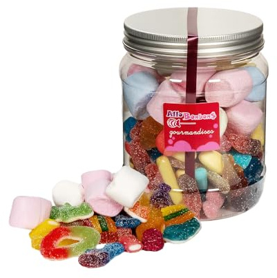 Dupleix - Assortiment de Bonbons Gélifiés 450g dans un tubo – Bonbons Acidulés & Lisses – Idéal Anniversaire, Fête & Bureau