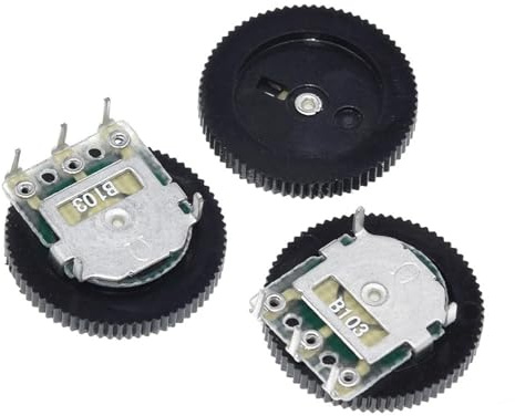 10 Stücke B103 16x2mm 10K Ohm Doppel Zifferblatt Kegel Volumen Rad Duplex Potentiometer Z07 Drop Schiff 1 Stücke