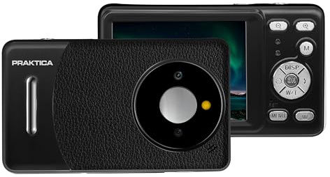 Praktica DZ13 Compact Digital Camera 13MP Dual CMOS Sensors, Wide-Angle Lens & 18x Zoom, Full HD Video - Black