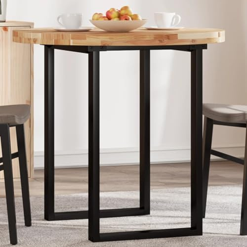 Frdhee Tavolo da ufficio, di ricambio, piano da caffè, piano da tavolo, rotondo, 80 x 4 cm, in legno massello di acacia, per lavori fai da te, tavolo di ricambio, lavoro in cucina