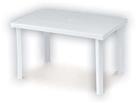 TAVOLO DA GIARDINO RETTANGOLARE CALAF BIANCO 120X80CM DIMAPLAST 000953