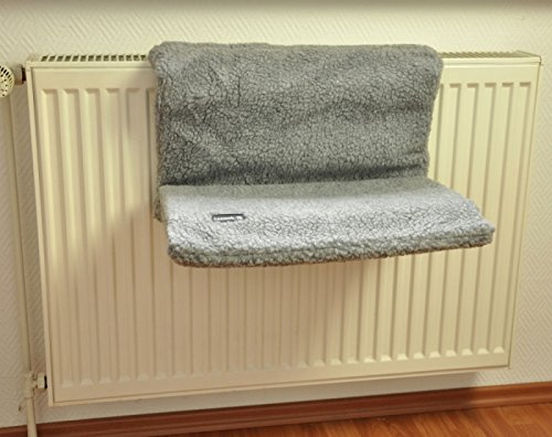 nanook lit/hamac de radiateur pour Chat modèle Dream 47 x 29 x 26 cm (LxlxH), Montage sans perçage - Gris