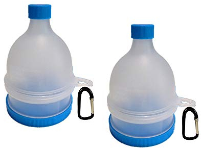 REOOHOUSE Integratore di polvere portatile Contenitore per compresse Imbuto per sottostrizione di capsula di creatina BCAA Imbuto per capsula (2 Pacchi)